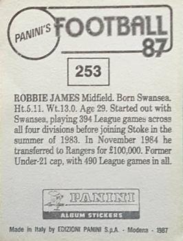 1986-87 Panini Football 87 (UK) #253 Robbie James Back