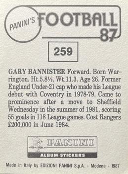 1986-87 Panini Football 87 (UK) #259 Gary Bannister Back