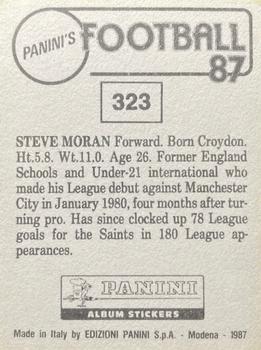 1986-87 Panini Football 87 (UK) #323 Steve Moran Back