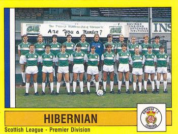 1986-87 Panini Football 87 (UK) #534 Hibernian Team Group Front