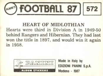 1986-87 Panini Football 87 (UK) #572 Home Kit Back