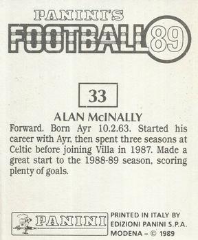 1988-89 Panini Football 89 (UK) #33 Alan McInally Back