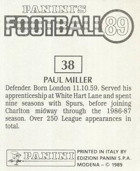 1988-89 Panini Football 89 (UK) #38 Paul Miller Back