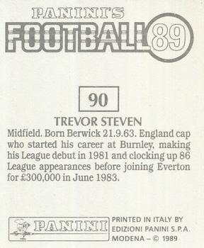 1988-89 Panini Football 89 (UK) #90 Trevor Steven Back