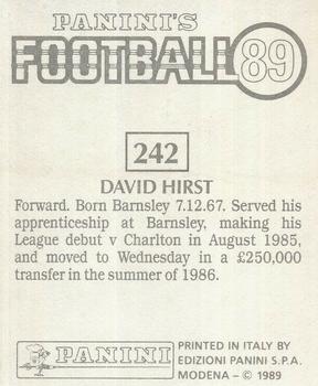 1988-89 Panini Football 89 (UK) #242 David Hirst Back