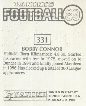1988-89 Panini Football 89 (UK) #331 Bobby Connor Back