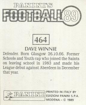 1988-89 Panini Football 89 (UK) #464 Dave Winnie Back
