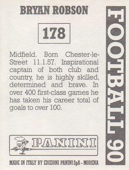 1989-90 Panini Football 90 (UK) #178 Bryan Robson Back