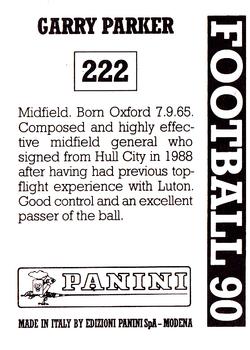 1989-90 Panini Football 90 (UK) #222 Garry Parker Back