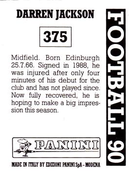 1989-90 Panini Football 90 (UK) #375 Darren Jackson Back