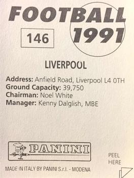 1990-91 Panini Football 91 (UK) #146 Club Badge Back