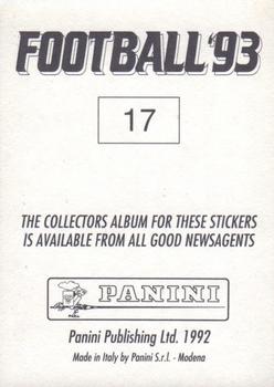 1992-93 Panini Football '93 (England) #17 Shaun Teale Back