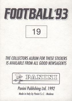 1992-93 Panini Football '93 (England) #19 Garry Parker Back