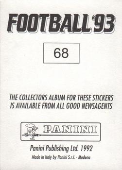 1992-93 Panini Football '93 (England) #68 Simon Osborn Back