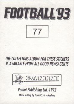 1992-93 Panini Football '93 (England) #77 Martin Keown Back