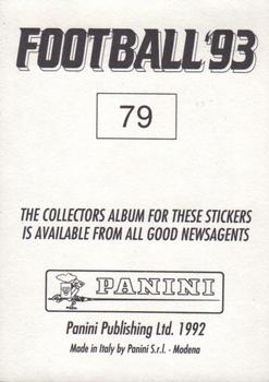 1992-93 Panini Football '93 (England) #79 John Ebbrell Back