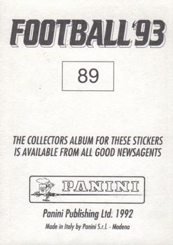 1992-93 Panini Football '93 (England) #89 John Wark Back
