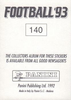 1992-93 Panini Football '93 (England) #140 Ryan Giggs Back