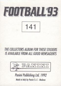 1992-93 Panini Football '93 (England) #141 Mark Hughes Back