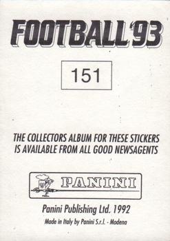 1992-93 Panini Football '93 (England) #151 Willie Falconer Back