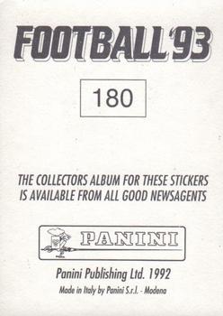 1992-93 Panini Football '93 (England) #180 Ray McKinnon Back