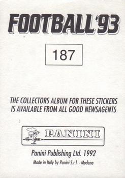 1992-93 Panini Football '93 (England) #187 Mike Milligan Back