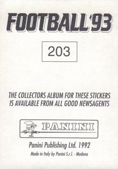 1992-93 Panini Football '93 (England) #203 Ian Holloway Back