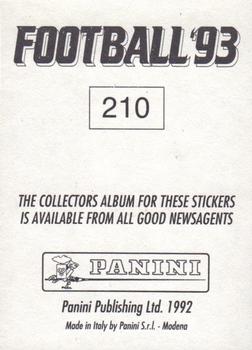 1992-93 Panini Football '93 (England) #210 John Gannon Back