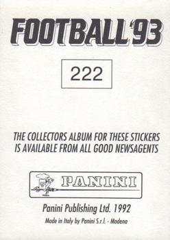 1992-93 Panini Football '93 (England) #222 Paul Warhurst Back