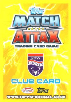 2012-13 Topps Match Attax Scottish Premier League #163 Ross County FC Club Badge Back
