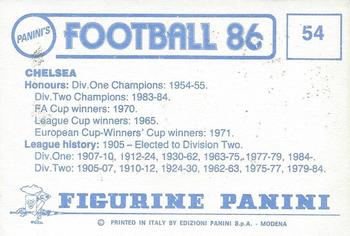 1985-86 Panini Football 86 (UK) #54 Team Group Back