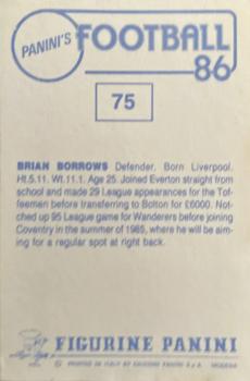 1985-86 Panini Football 86 (UK) #75 Brian Borrows Back