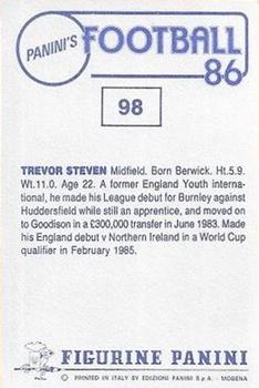 1985-86 Panini Football 86 (UK) #98 Trevor Steven Back