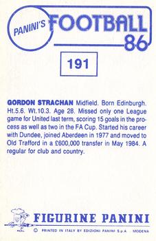 1985-86 Panini Football 86 (UK) #191 Gordon Strachan Back