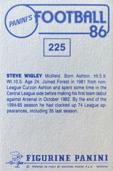 1985-86 Panini Football 86 (UK) #225 Steve Wigley Back