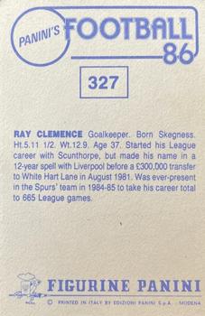 1985-86 Panini Football 86 (UK) #327 Ray Clemence Back