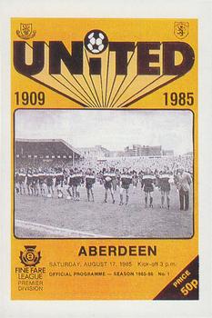 1985-86 Panini Football 86 (UK) #569 Dundee United Programme Front