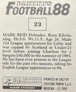 1987-88 Panini Football 88 (UK) #23 Mark Reid Back