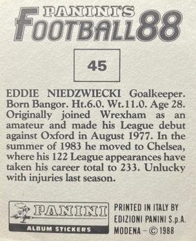 1987-88 Panini Football 88 (UK) #45 Eddie Niedzwiecki Back