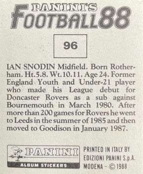 1987-88 Panini Football 88 (UK) #96 Ian Snodin Back
