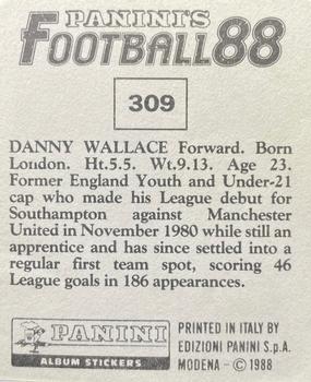 1987-88 Panini Football 88 (UK) #309 Danny Wallace Back