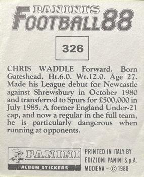1987-88 Panini Football 88 (UK) #326 Chris Waddle Back