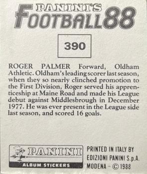 1987-88 Panini Football 88 (UK) #390 Roger Palmer Back