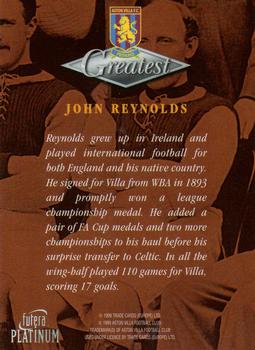 1999 Futera Platinum Aston Villa Greatest #NNO John Reynolds Back