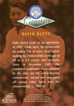 1999 Futera Platinum Leeds United Greatest #NNO David Batty Back