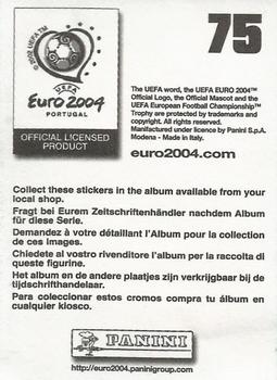 2004 Panini UEFA Euro 2004 Stickers #75 Cesar Martin Back