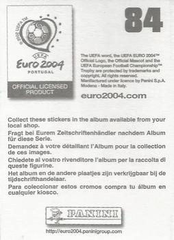 2004 Panini UEFA Euro 2004 Stickers #84 Vicente Rodriguez Back