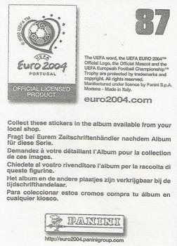 2004 Panini UEFA Euro 2004 Stickers #87 Raul Gonzalez Back