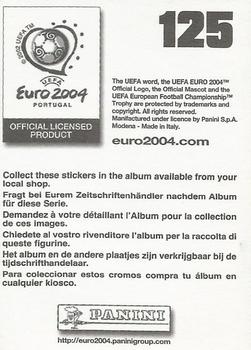 2004 Panini UEFA Euro 2004 Stickers #125 Paul Scholes Back