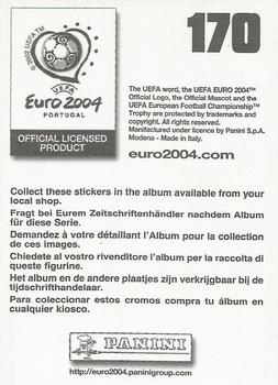 2004 Panini UEFA Euro 2004 Stickers #170 Jerko Leko Back